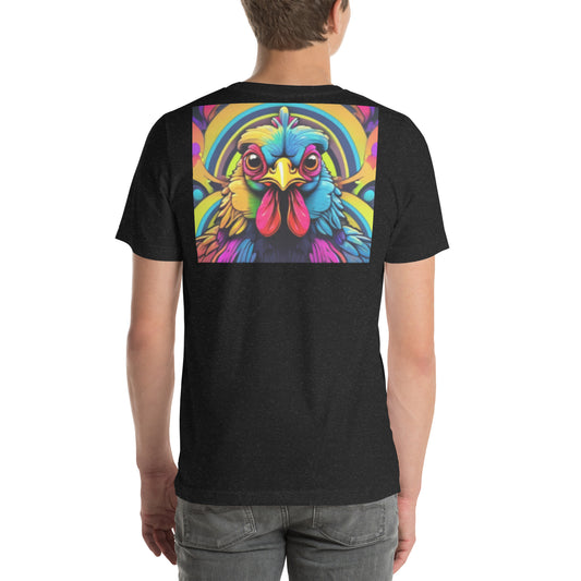 tripping chicken Unisex t-shirt