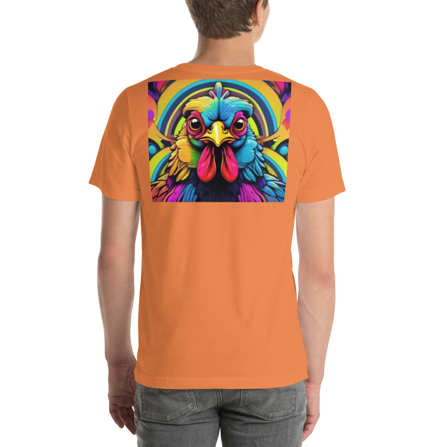 tripping chicken Unisex t-shirt