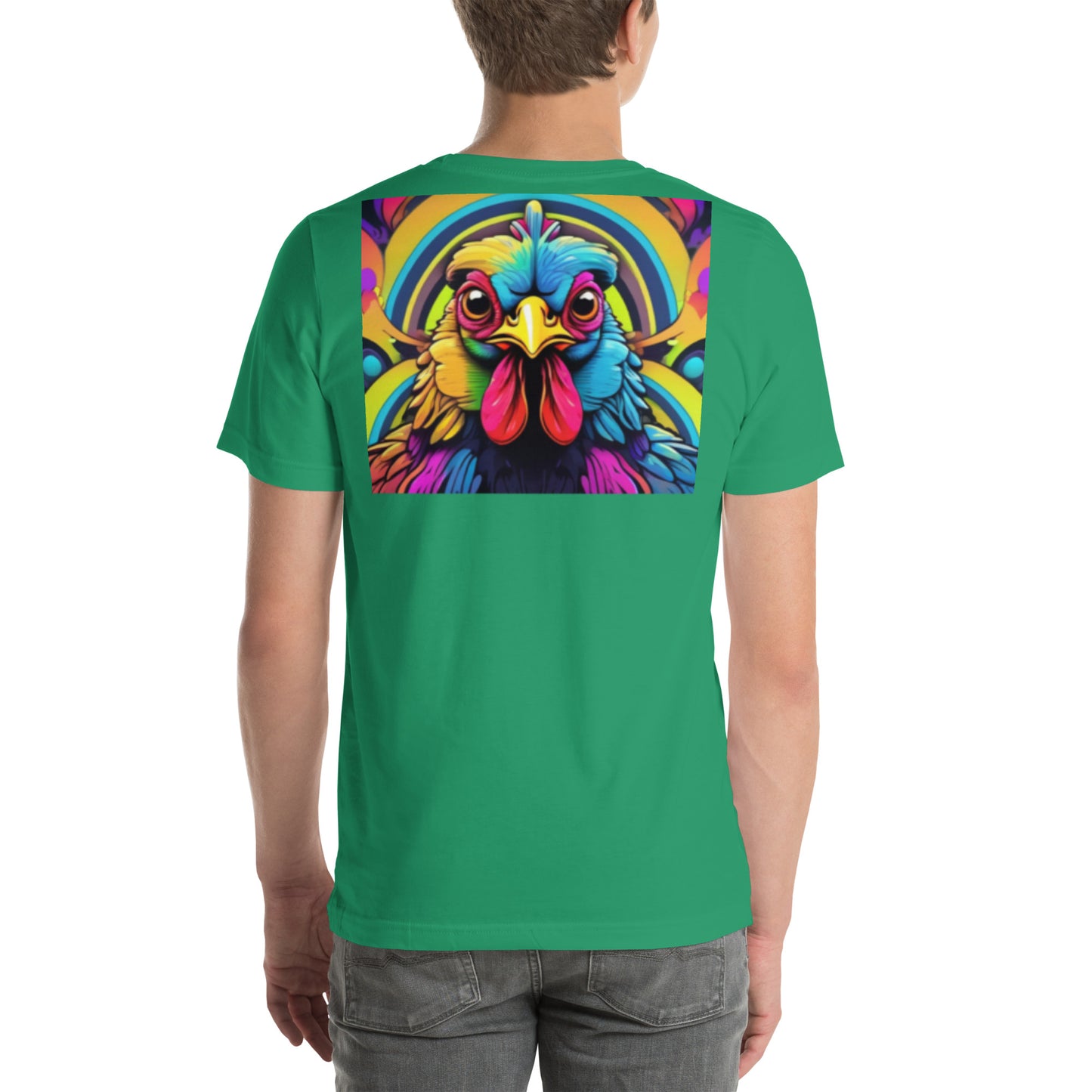 tripping chicken Unisex t-shirt