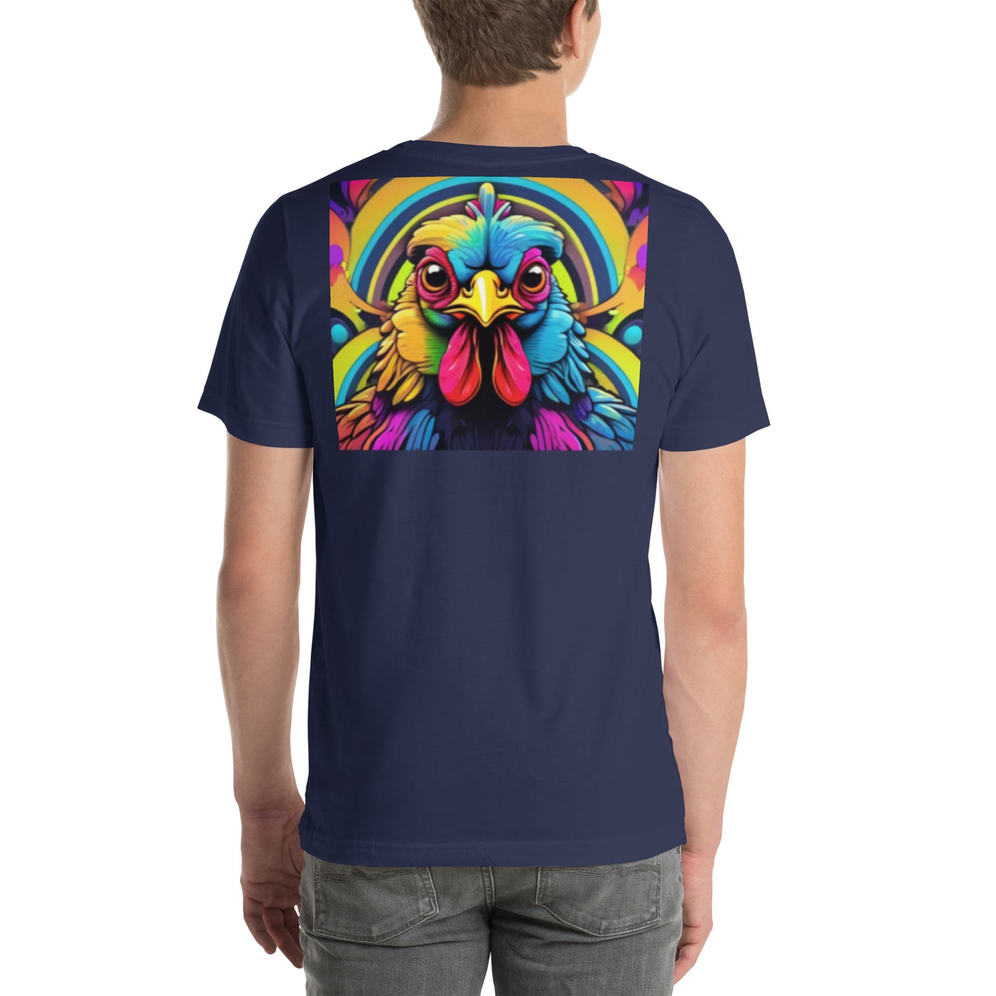 tripping chicken Unisex t-shirt